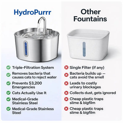 HydroPurr™ Stainless Steel Fountain HydroPurr™