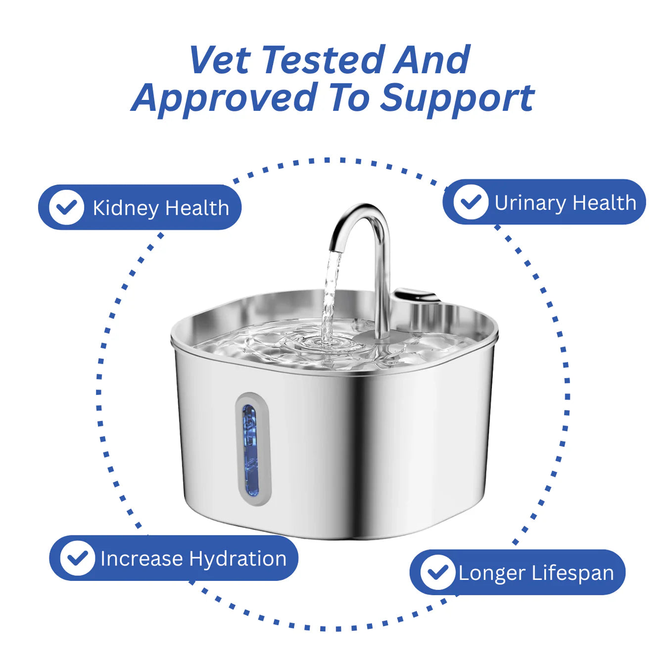HydroPurr™ Stainless Steel Fountain HydroPurr™