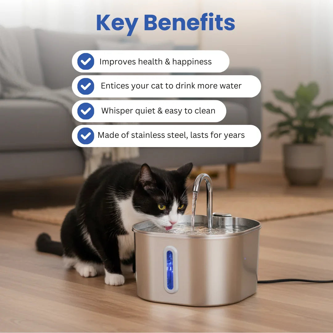 HydroPurr™ Stainless Steel Fountain HydroPurr™