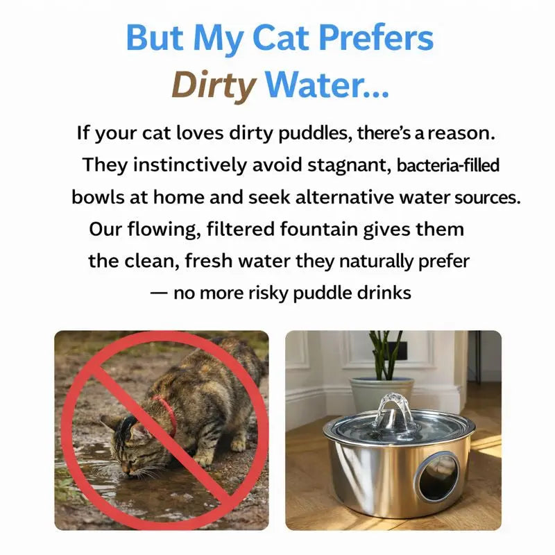 HydroPurr™ Stainless Steel Fountain HydroPurr™