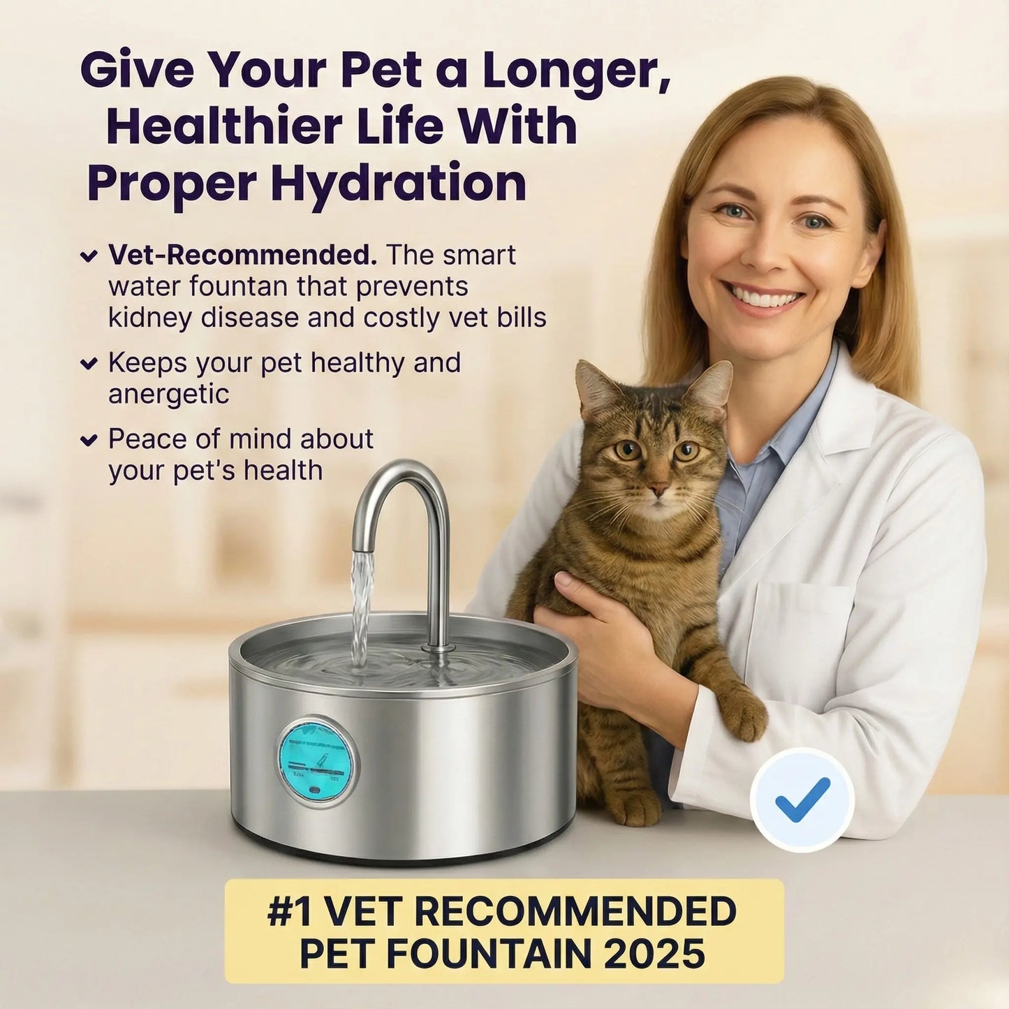 HydroPurr™ Stainless Steel Fountain HydroPurr™